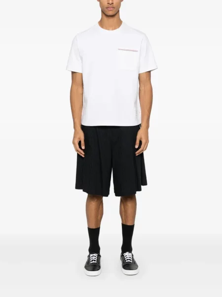 Tricou Thom Browne din jerseu alb