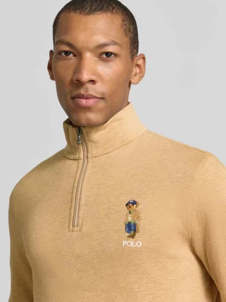 Sweter w kroju regular fit z mieszanki bawełny z dodatkiem z haftem Polo Bear Polo Ralph Lauren