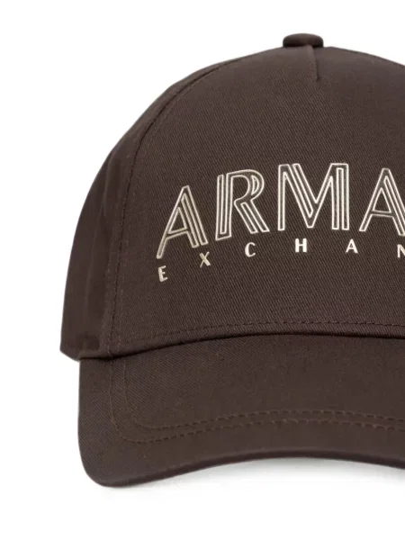 Șapcă Armani Exchange cu broderie maro