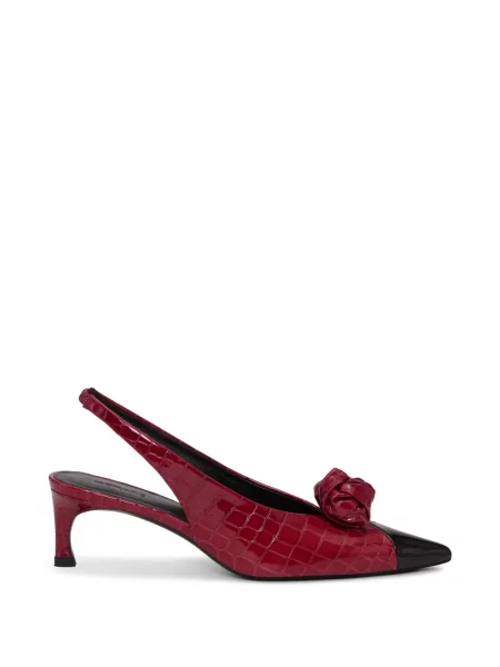 Pantofi cu toc Rotate Birger Christensen din piele slingback roșu