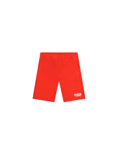 Champion X Stranger Things Unisex Shorts Mężczyźni Szorty Champion Size: M czerwony