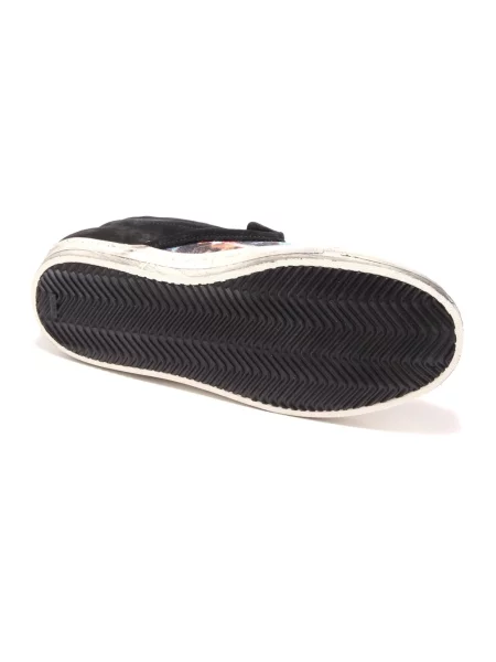 Sneakersy P448 w kwiatki wsuwane niebieskie