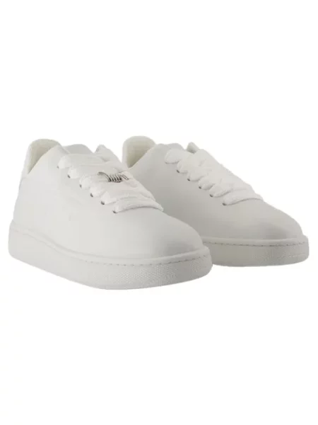 Sneakersy Burberry skórzane białe