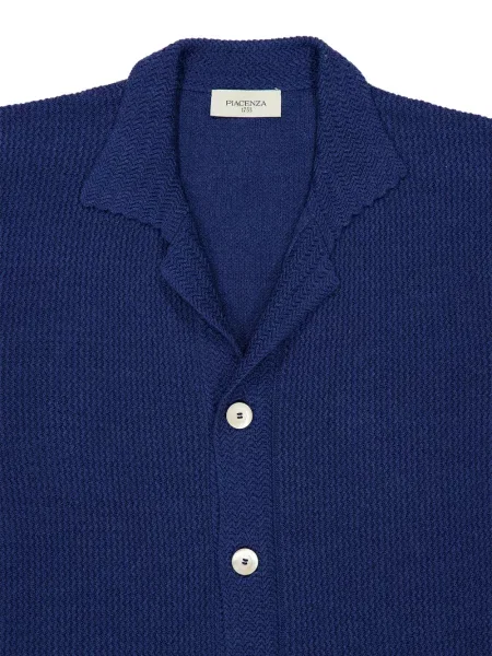 Geacă Piacenza Cashmere din cașmir albastru