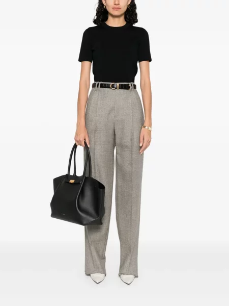 Tricou Max Mara cu decolteu rotund negru