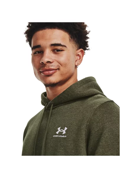 Флийс суичър с качулка Under Armour с принт зелено