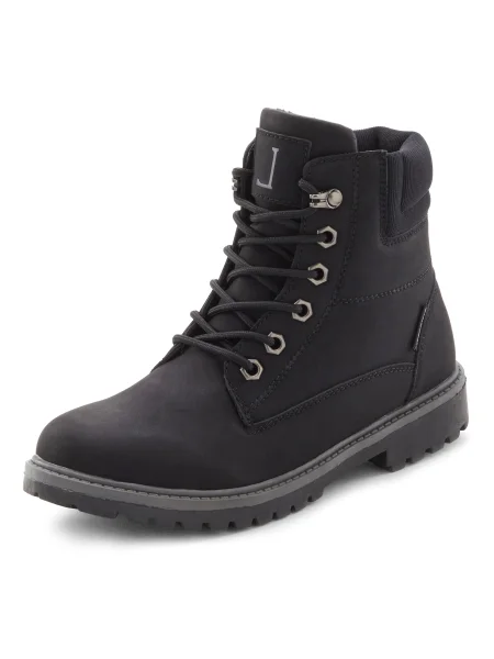 LASCANA Cizme cu șireturi negru