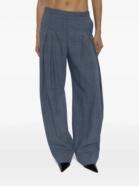 Pantaloni Iro în carouri albastru
