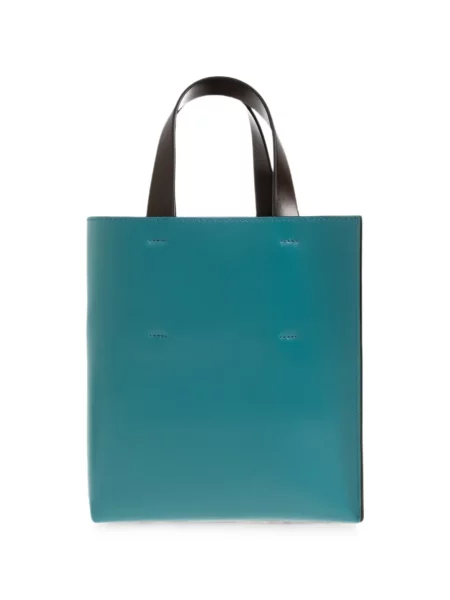 Geantă shopper Marni din piele alb