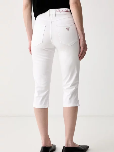 Guess панталон капри дамски с лиосел CAROLYN бяло