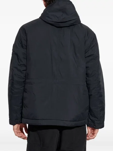 Geacă Stone Island cu glugă cu strasuri negru