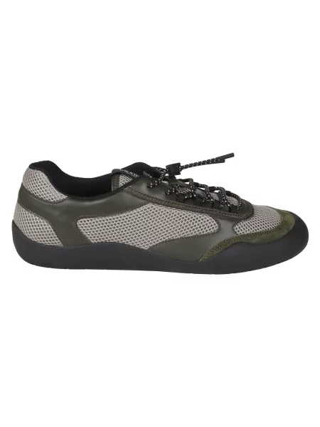 Sneakersy Prada skórzane z siateczki