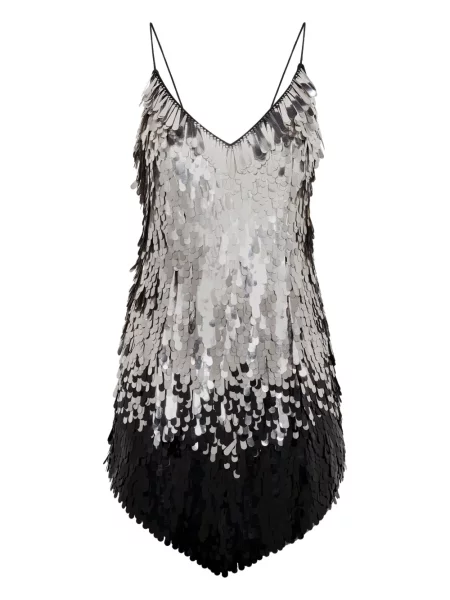 Rochie mini Philipp Plein cu paiete cu spatele deschis de costum negru
