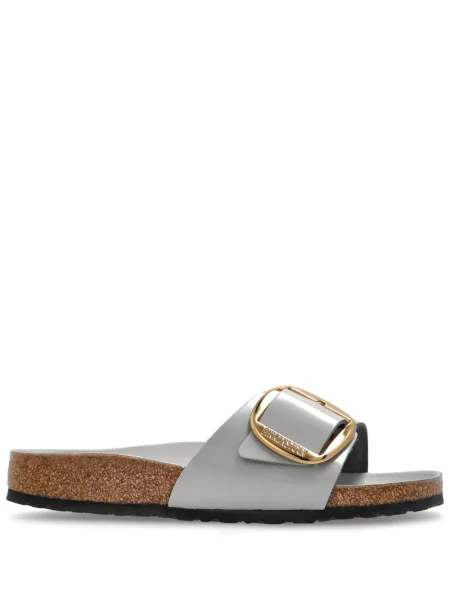 Pantofle Birkenstock s přezkou šedé