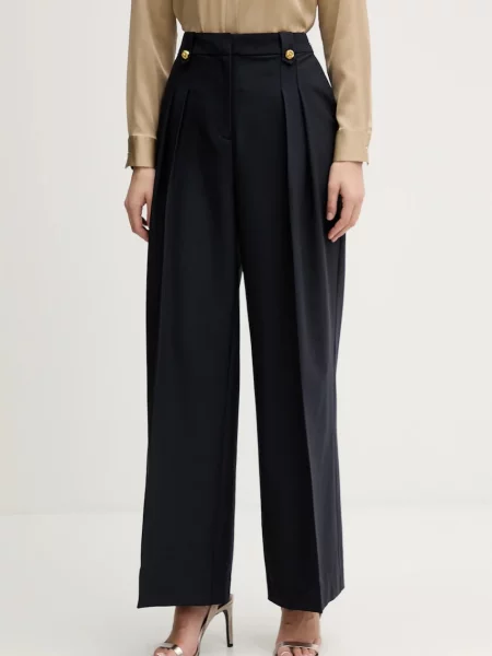 Barbour pantaloni Avery bleumarin lat high waist