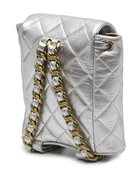 Batoh Chanel Pre-owned stříbrný