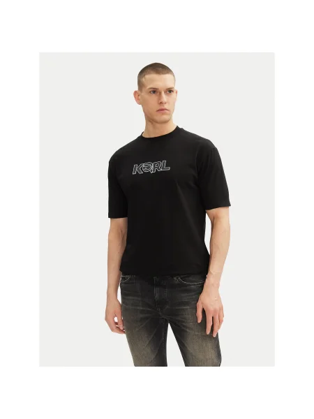 KARL LAGERFELD Póló Regular Fit fekete