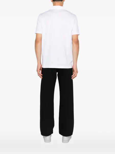Поло тениска Paul & Shark бродирана бяло