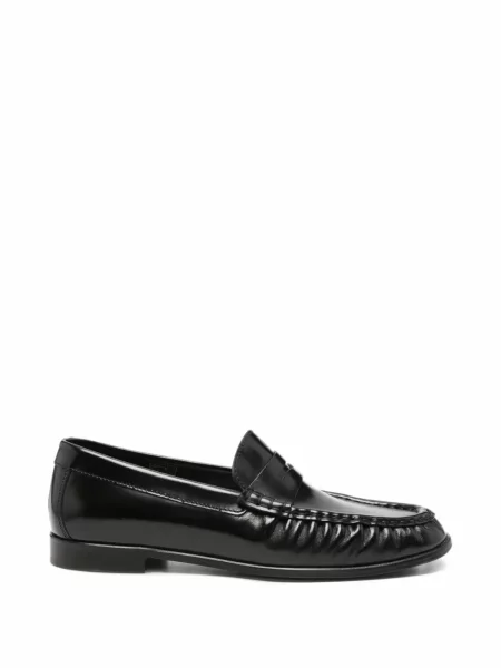Pantofi loafer Poeve cu volane negru