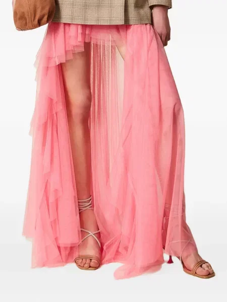 Fustă Twinset din tul asimetrică roz