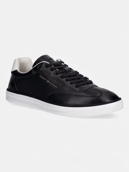 Sneakerși Tommy Hilfiger din piele negru
