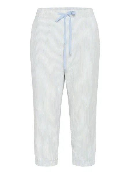 Kaffe Pantaloni KANaya albastru deschis alb