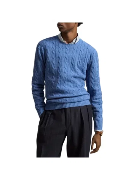 Sweter Polo Ralph Lauren wełniany niebieski
