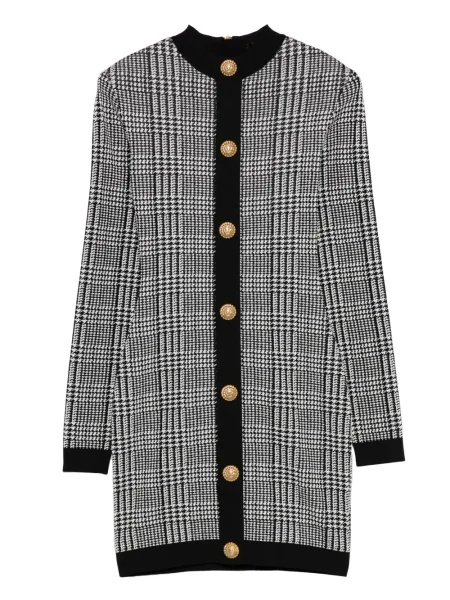 Mała mały sukienka mini Balmain garniturowa biała