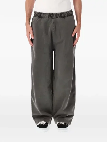 Pantaloni Obey cu broderie alergare gri