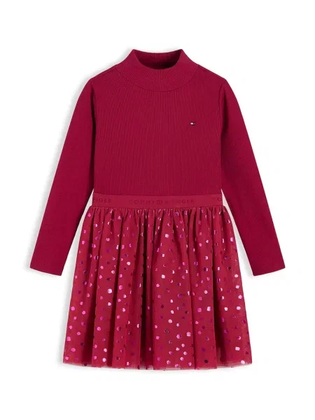 Tommy Hilfiger haljina A-kroja od pamuka crvena