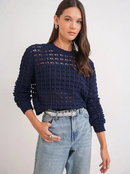 MixRay Pulover Pullover mornarsko plava