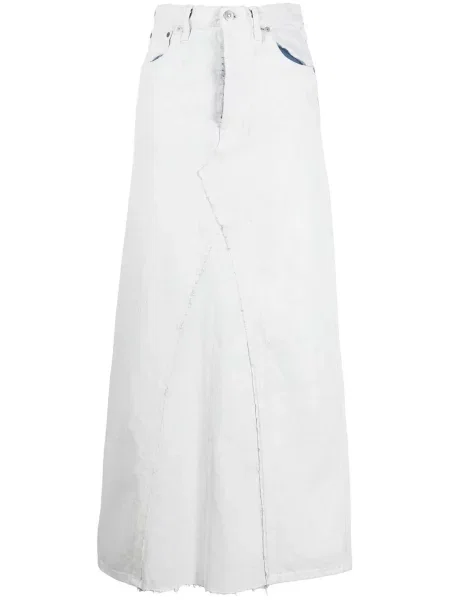Fustă din denim Maison Margiela alb