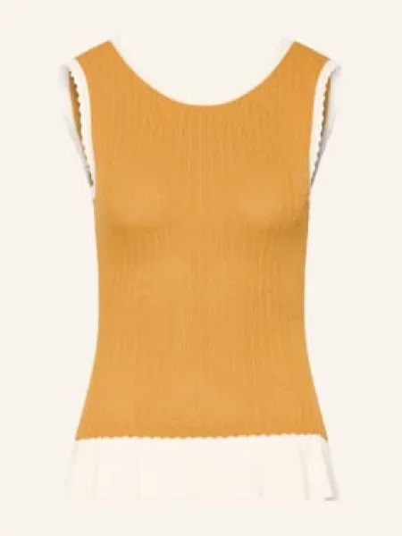 Dzianinowy top Claudie Pierlot pomarańczowy