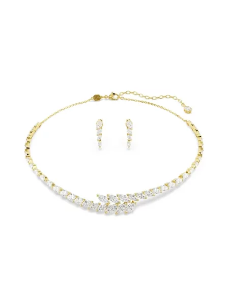Swarovski naszyjnik i kolczyki pozłacane z cyrkonią MESMERA żółte
