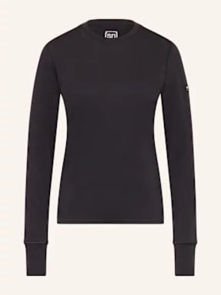 Super.Natural Koszulka Z Długim Rękawem Tundra Ls Z Wełną Merino schwarz czarny