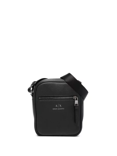 Taška Armani Exchange s potiskem černá