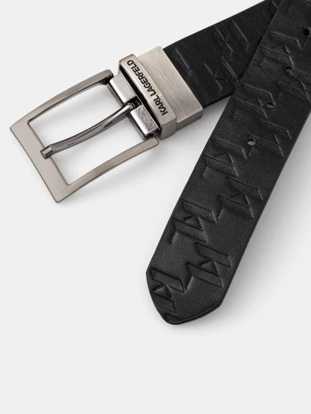 Двосторонній шкіряний Karl Lagerfeld чорний