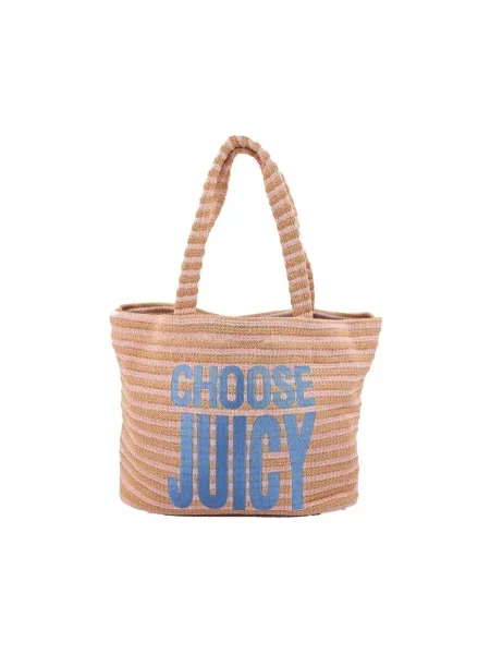 Slamená plažová taška Juicy Couture hnedá