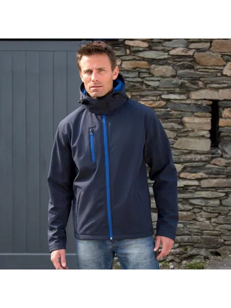 Kurtka Softshell Z Kapturem Core Lite niebieska