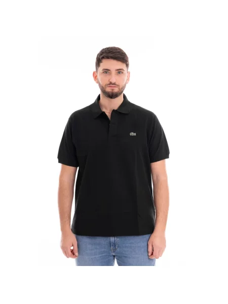 Koszulka polo Lacoste z krótkim rękawem z logo czarna