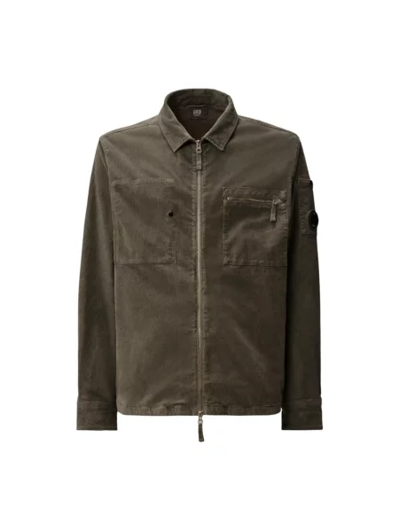 Koszula C.p. Company retro sztruksowa zielona