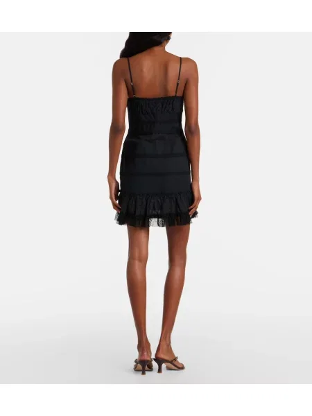 Rochie Staud cu volane din poplin negru
