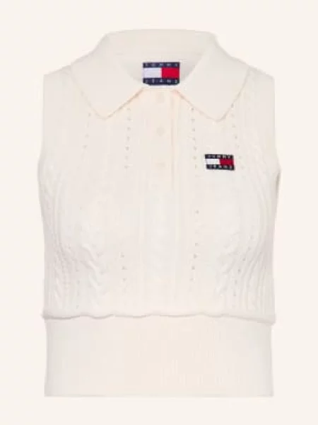 Džínová vesta Tommy Jeans bílá