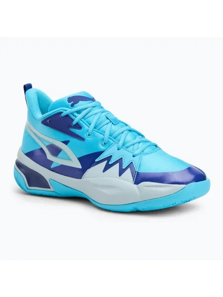 Баскетболни обувки PUMA Genetics purple glimmer/bright aqua/strong gray/white бяло