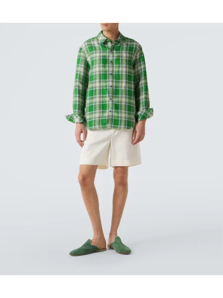 Ľanové šortky God's True Cashmere biela