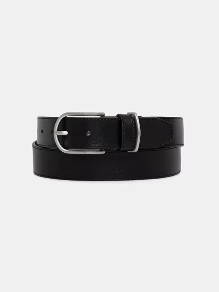 Tommy Hilfiger curea pentru bărbați din piele negru