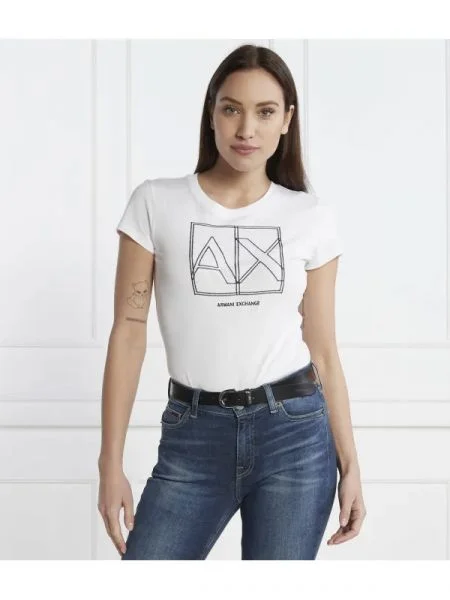 Armani Exchange Tricou alb