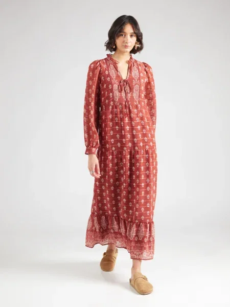 VERO MODA Rochie VMHEDI roşu închis alb