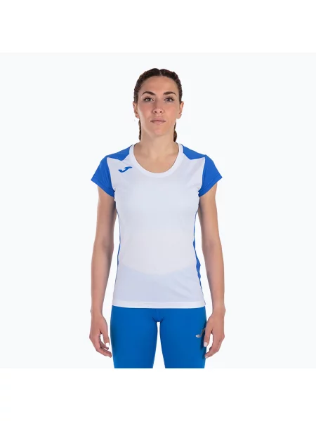 Дамска тениска за бягане Joma Record II white/royal бяло
