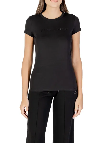 Koszulka Armani Exchange z krótkim rękawem czarna